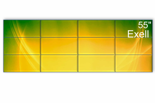 Изображение Видеостена 4x3 Exell 55" EXPD-WA55AB15